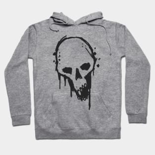 Melting New School Skull Original Art Hoodie